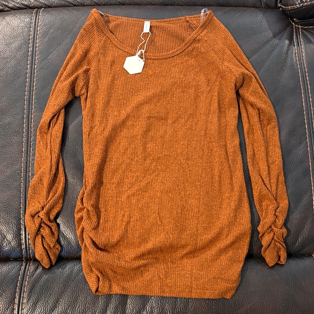 Pinkblush Warm Brown Knit Top